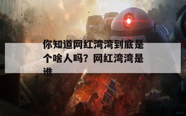 你知道网红湾湾到底是个啥人吗？网红湾湾是谁  第1张