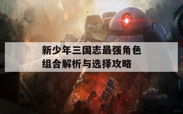 新少年三国志最强角色组合解析与选择攻略