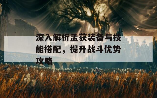 深入解析孟获装备与技能搭配，提升战斗优势攻略