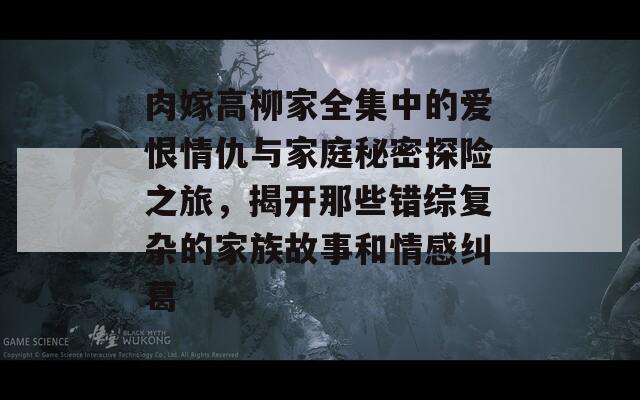 肉嫁高柳家全集中的爱恨情仇与家庭秘密探险之旅，揭开那些错综复杂的家族故事和情感纠葛