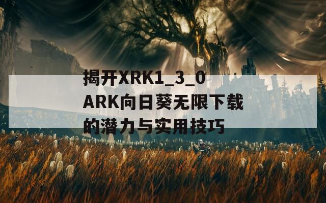 揭开XRK1_3_0ARK向日葵无限下载的潜力与实用技巧