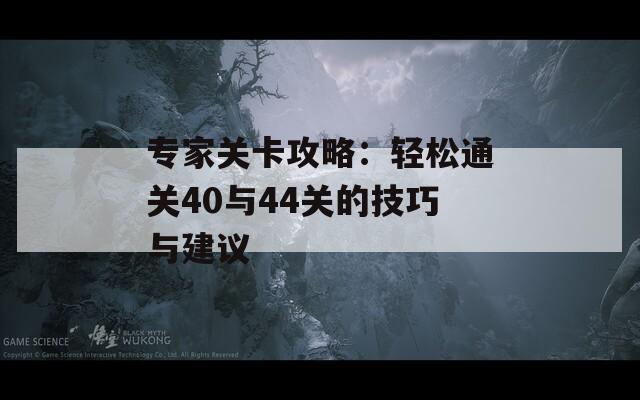 专家关卡攻略：轻松通关40与44关的技巧与建议  第1张