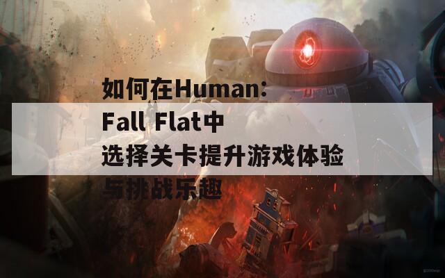 如何在Human: Fall Flat中选择关卡提升游戏体验与挑战乐趣  第1张