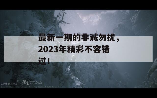 最新一期的非诚勿扰，2023年精彩不容错过！