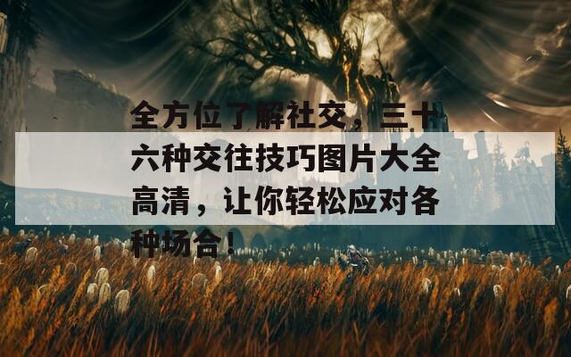 全方位了解社交，三十六种交往技巧图片大全高清，让你轻松应对各种场合！