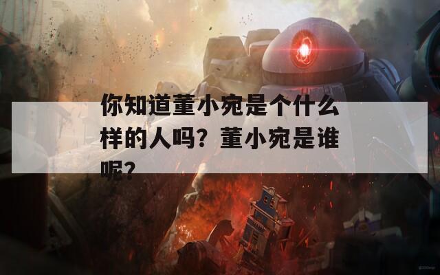 你知道董小宛是个什么样的人吗？董小宛是谁呢？