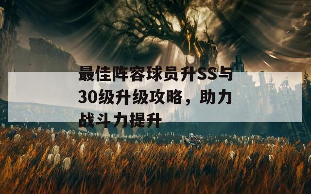 最佳阵容球员升SS与30级升级攻略，助力战斗力提升