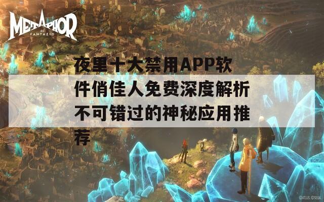 夜里十大禁用APP软件俏佳人免费深度解析不可错过的神秘应用推荐