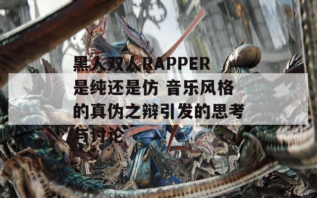 黑人双人RAPPER是纯还是仿 音乐风格的真伪之辩引发的思考与讨论