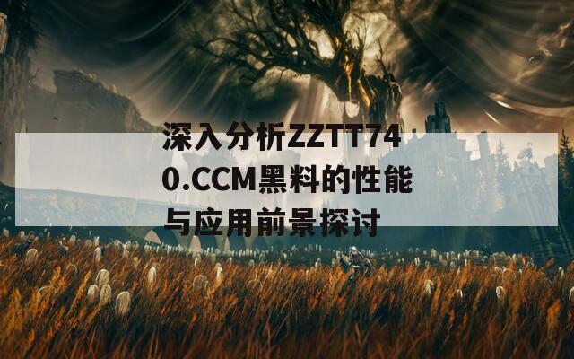 深入分析ZZTT740.CCM黑料的性能与应用前景探讨