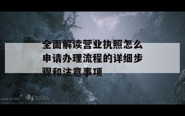 全面解读营业执照怎么申请办理流程的详细步骤和注意事项